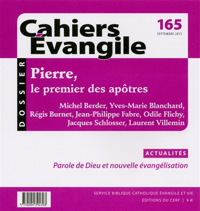 Cahiers Evangile, n° 165....