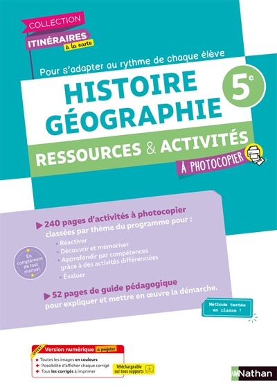 Histoire géographie 5e : ressources & activités à photocopier