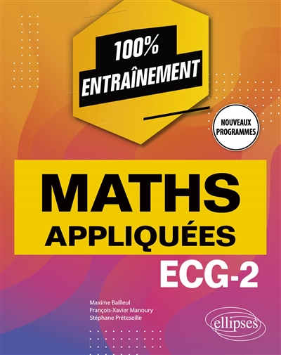 Maths appliquées : ECG 2 : nouveaux programmes