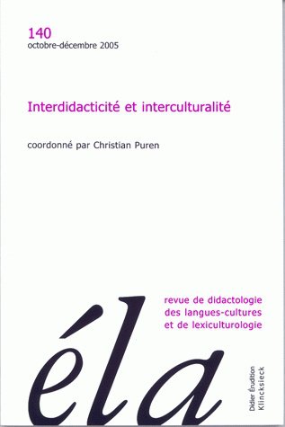 Etudes de linguistique appliquée, n° 140. Interdidacticité et interculturalité