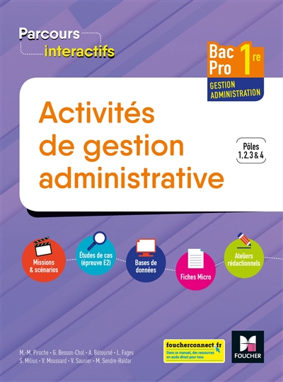 Activités de gestion administrative 1re bac pro gestion administration : pôles 1, 2, 3 & 4
