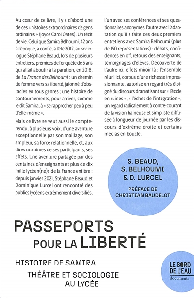 Passeports pour la liberté : histoire de Samira : théâtre et sociologie au lycée