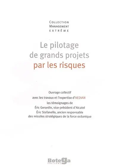 Le pilotage de grands projets par les risques