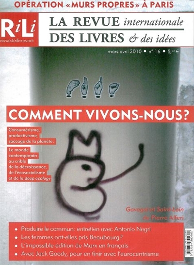 revue internationale des livres et des idées (la), n° 16