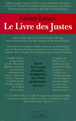 Le Livre des justes : histoire du sauvetage des juifs par des non-juifs en France, 1940-1944