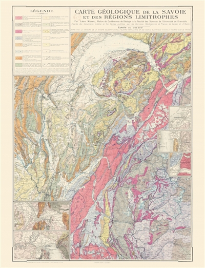 carte géologique de la savoie. geological map of savoie