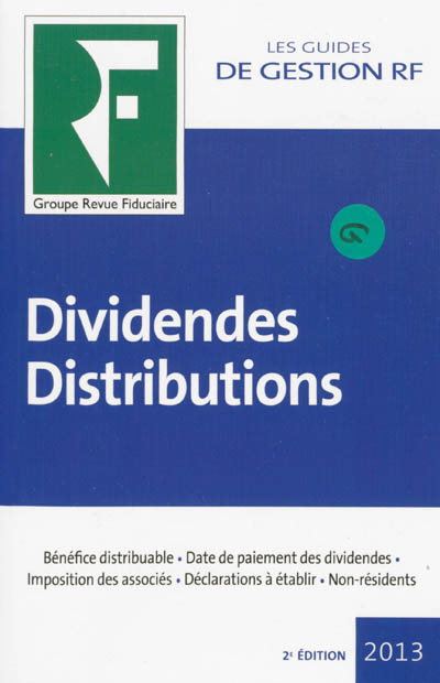 Dividendes, distributions : 2013