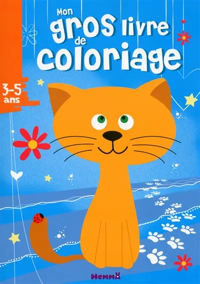 Mon gros livre de coloriage : 3-5 ans : chats roux