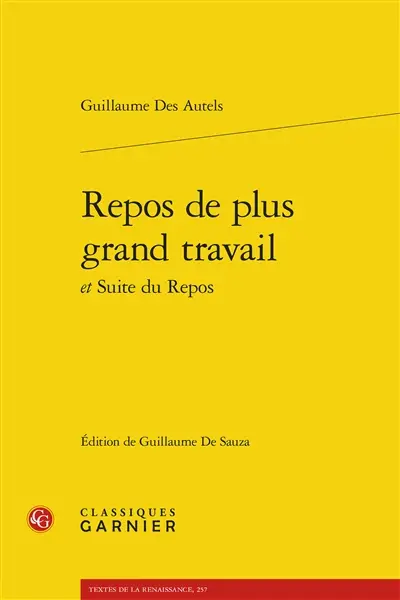 Repos de plus grand travail. Suite du repos