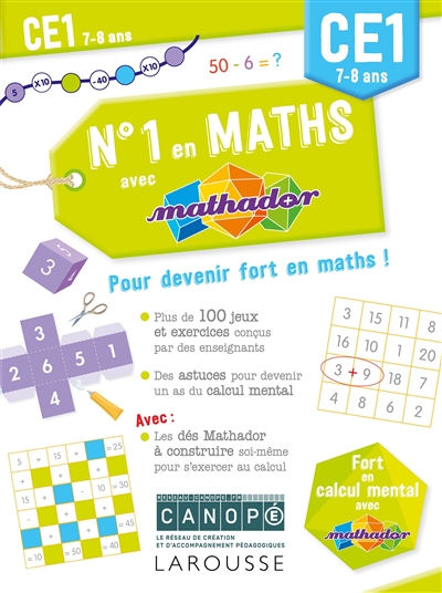N°1 en maths avec Mathador CE1, 7-8 ans
