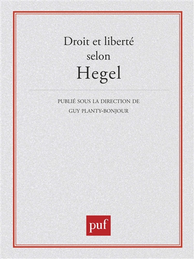 Droit et liberté selon Hegel