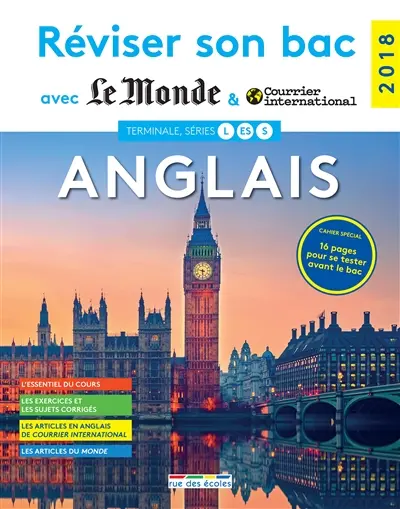 Anglais, terminale séries ES, L, S