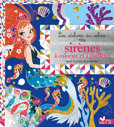 Sirènes à colorier et à pailleter