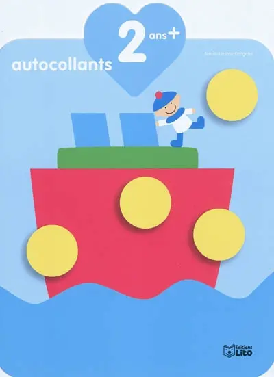 Autocollants, 2 ans +, bleu foncé