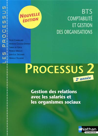 Processus 2 : gestion des relations avec les salariés et les organismes sociaux, BTS CGO 2e année