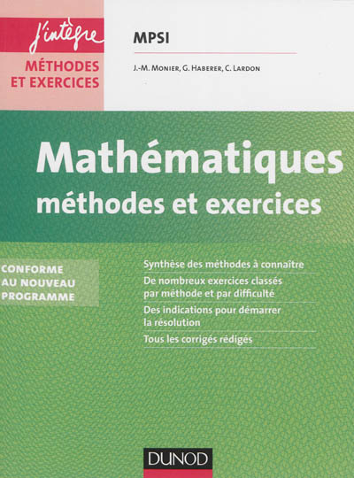 Mathématiques : méthodes et exercices MPSI
