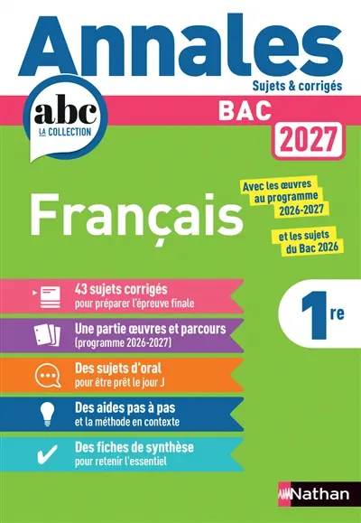 Français 1re : bac 2027