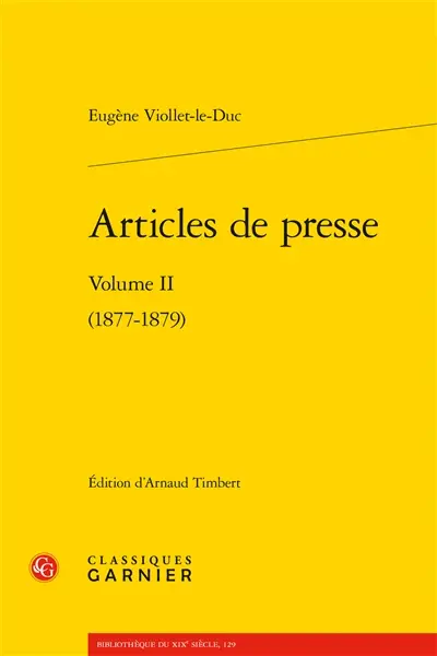 Articles de presse. Vol. 2. 1877-1879