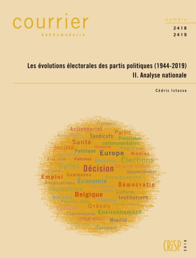 Courrier hebdomadaire, n° 2418-2419. Les évolutions électorales des partis politiques (1944-2019) : 2, analyse nationale