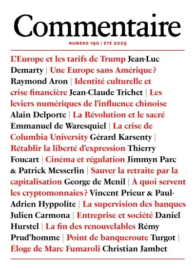 Commentaire, n° 190
