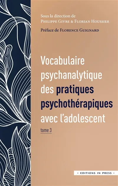 Vocabulaire psychanalytique des pratiques psychothérapiques avec les adolescents. Vol. 3