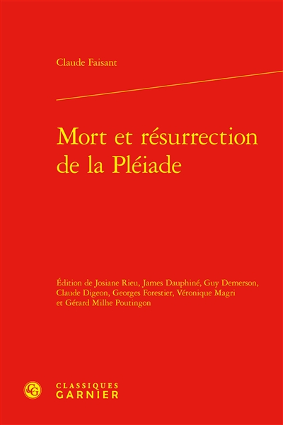 Mort et résurrection de la Pléiade