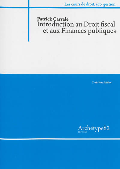 Introduction au droit fiscal et aux finances publiques : 2013-2014