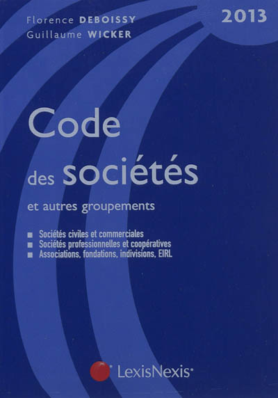 Code des sociétés et autres groupements 2013