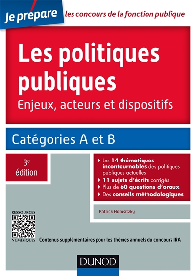 Les politiques publiques : enjeux, acteurs et dispositifs : catégories A et B