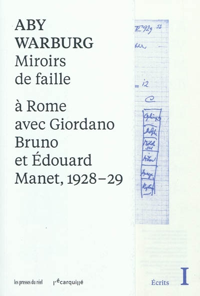 Miroirs de faille : à Rome avec Giordano Bruno et Edouard Manet, 1928-29