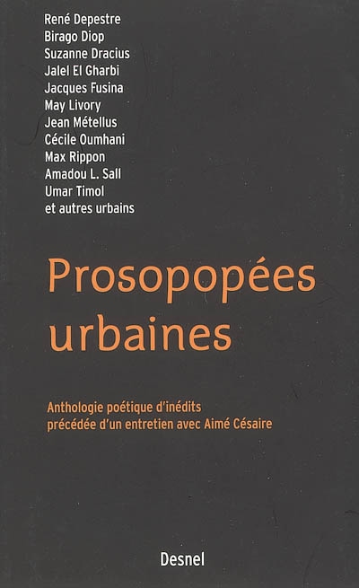 Prosopopées urbaines : anthologie poétique d'inédits