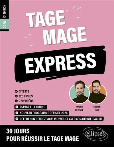Tage Mage express : nouveau programme officiel 2026 : 3 tests, 120 fiches, 720 vidéos