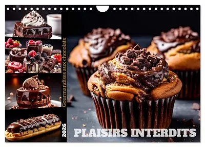 Plaisirs interdits (Calendrier mural 2026 DIN A4 vertical), CALVENDO calendrier mensuel : Le chocolat est un plaisir bien souvent interdit.