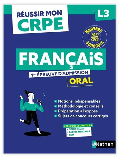 Français : 1re épreuve d'admission, oral L3 : nouveau concours 2027-2028
