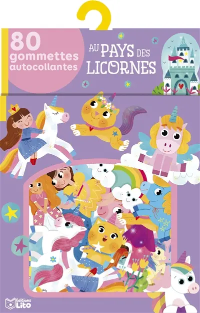 Au pays des licornes : 80 gommettes autocollantes