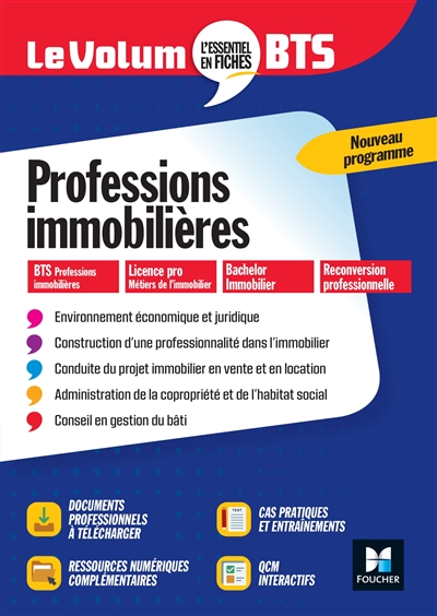 Professions immobilières : BTS professions immobilières, révision et entraînement
