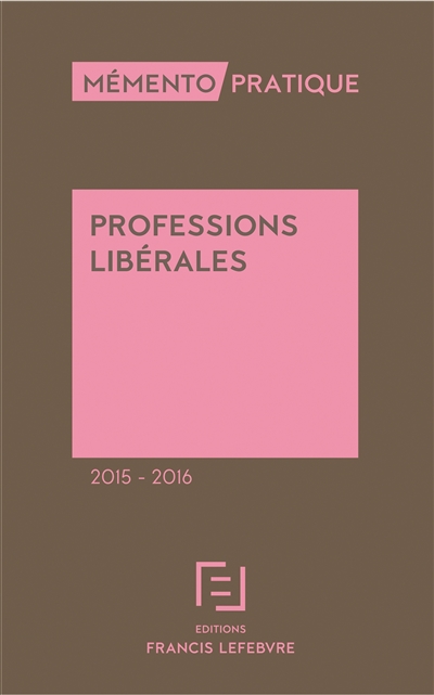 Professions libérales 2015-2016