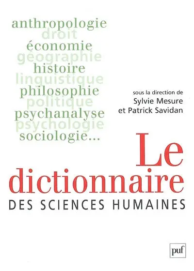 Le dictionnaire des sciences humaines