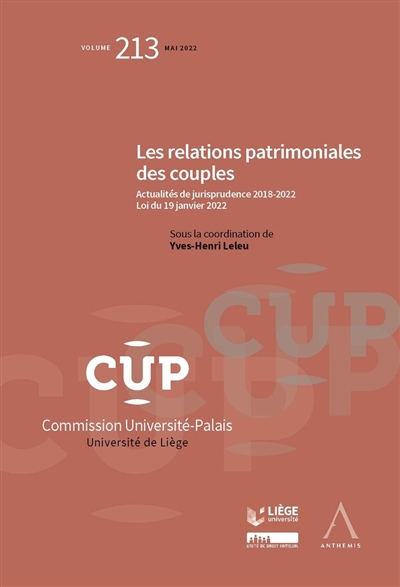 Les relations patrimoniales des couples : actualités de jurisprudence 2018-2022 : loi du 19 janvier 2022