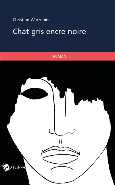 Chat gris encre noire
