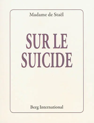 Sur le suicide