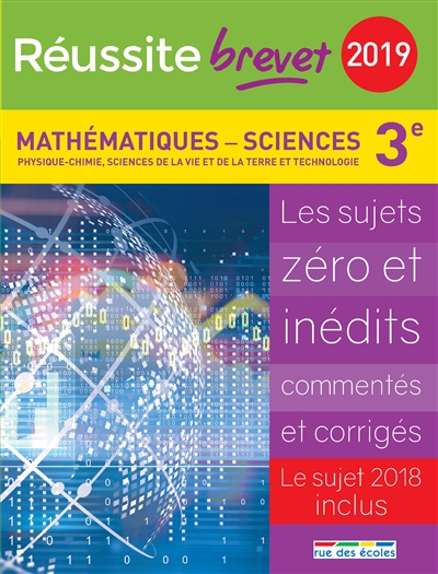 Mathématiques, sciences 3e...