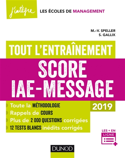 Score IAE-Message : tout l'entraînement : 2019