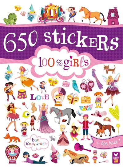 650 stickers 100 % girls