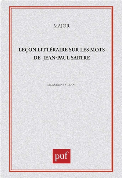 Leçon littéraire sur Les Mots de Sartre