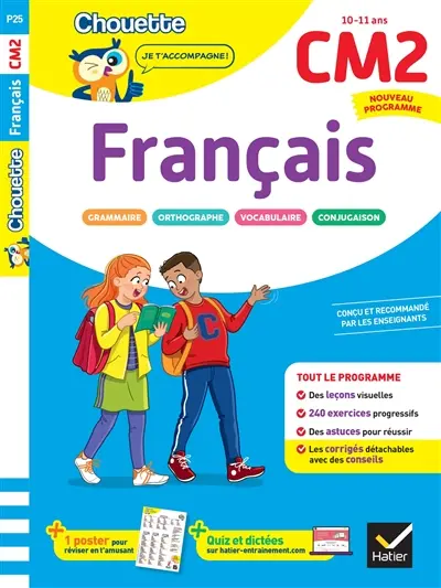 Français CM2, 10-11 ans : nouveau programme