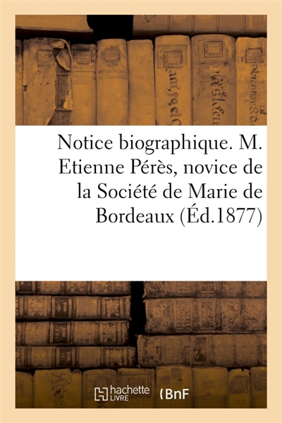 Notice biographique. M....