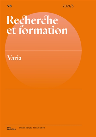 Recherche et formation, n°...