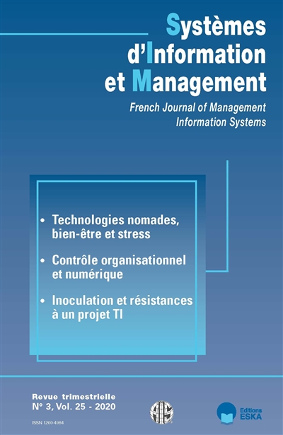 Systèmes d'information et management, n° 3 (2020)