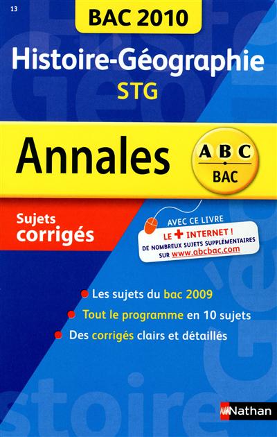 Histoire géographie STG :...